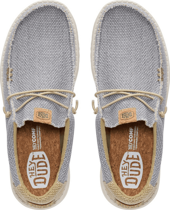 HEY DUDE scarpe wally braided uomo flannel grey/olive grey - 3