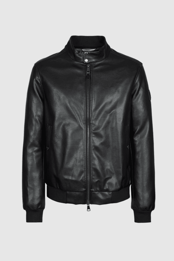 Refrigue giubbino ecopelle uomo nero - 7