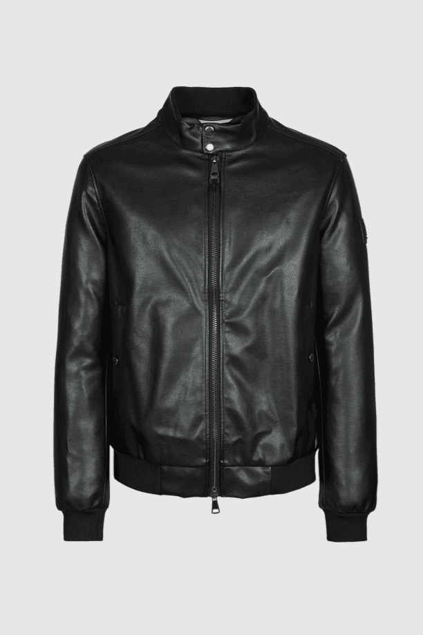 Refrigue giubbino ecopelle uomo nero - 7