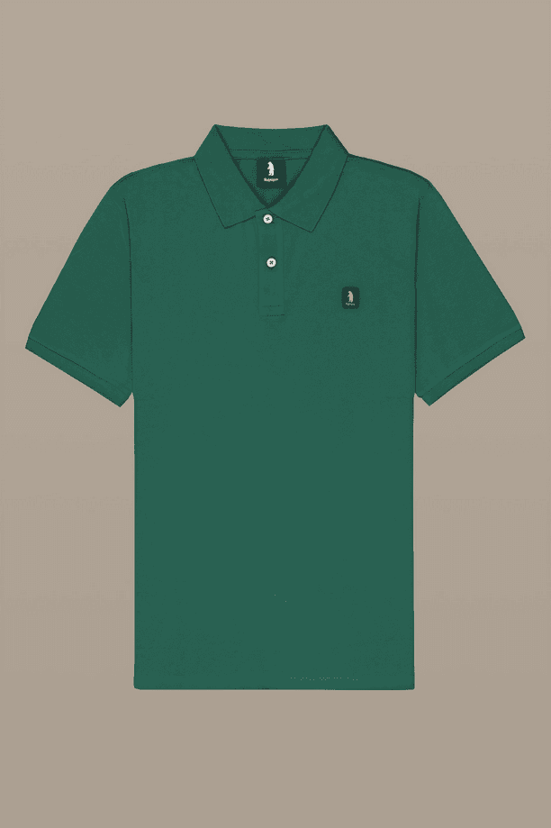 Refrigue polo con patch uomo bottle green - 3