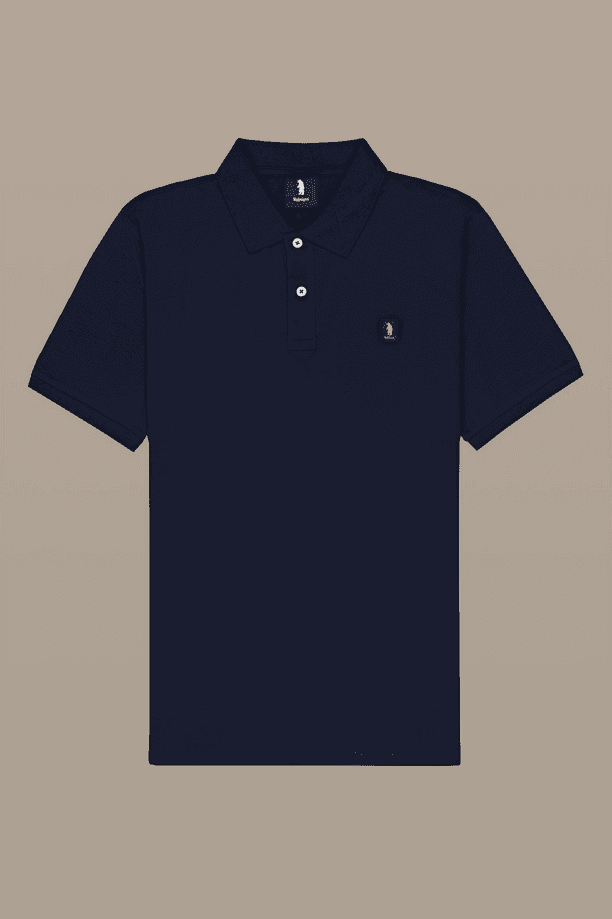 Refrigue polo con patch uomo navy blue - 4