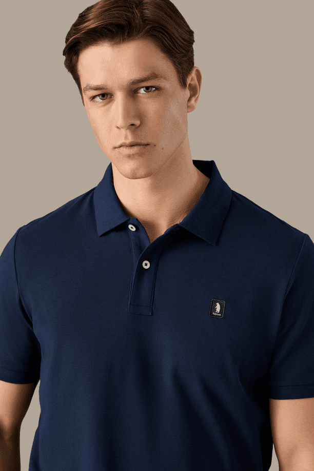 Refrigue polo con patch uomo navy blue - 3