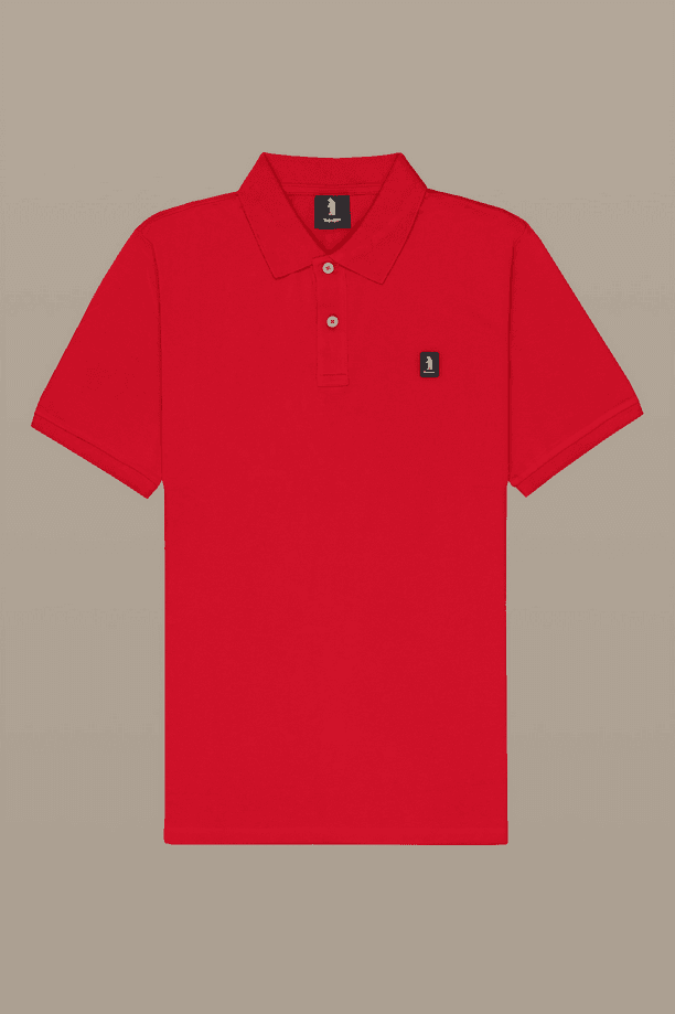 Refrigue polo con patch uomo rosso - 4