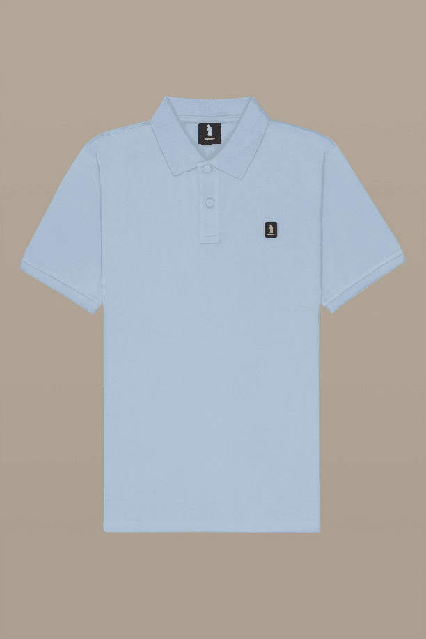 Refrigue polo con patch uomo azzurro - 4