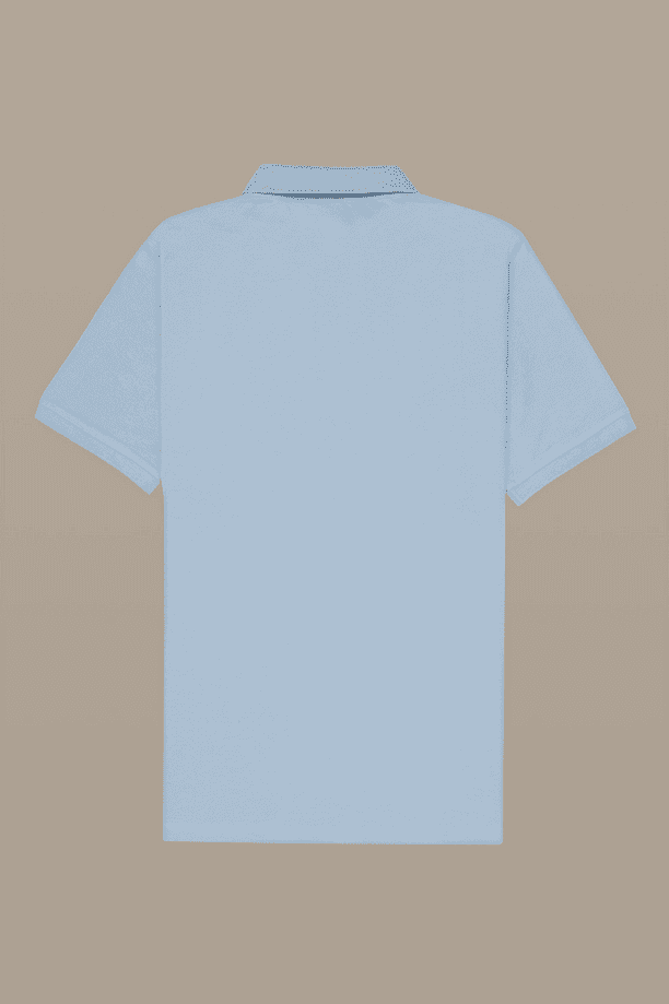 Refrigue polo con patch uomo azzurro - 2
