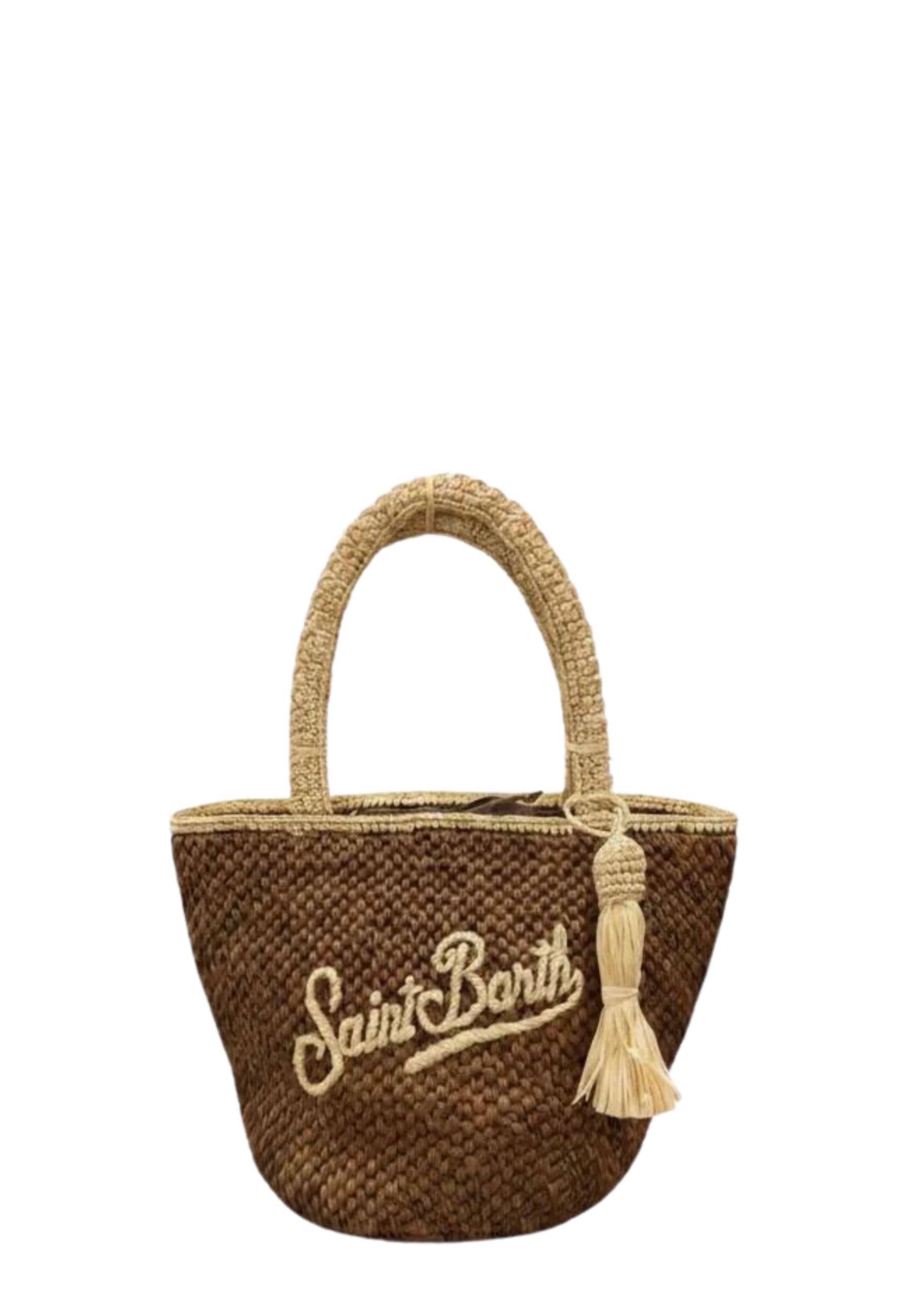 SAINT BARTH Borsa  raffia marrone - 3