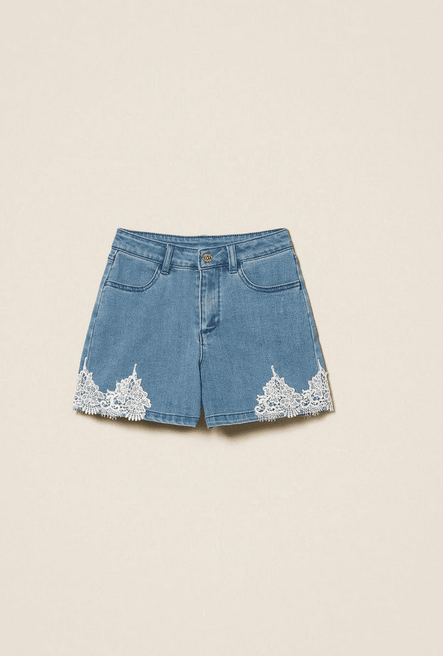 TWINSET shorts bambina denim medio - 6