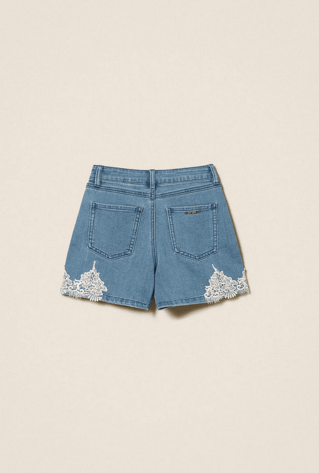 TWINSET shorts bambina denim medio - 4
