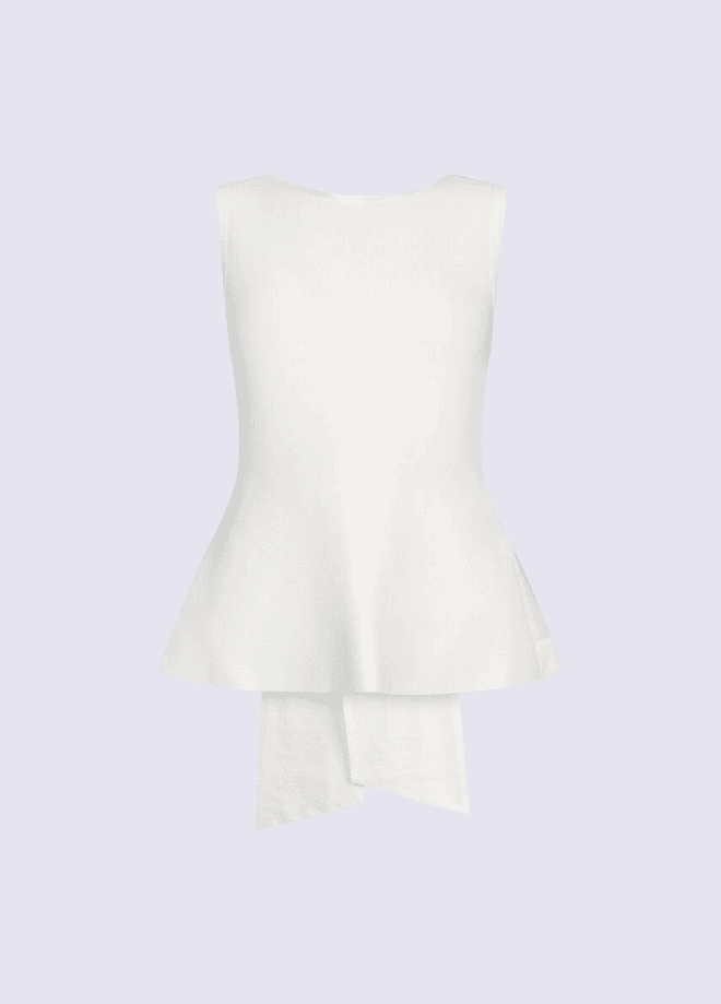 LIU JO top con fiocco donna bianco - 5