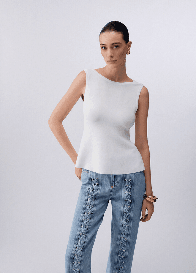 LIU JO top con fiocco donna bianco - 2