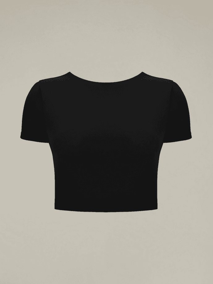 MACRON top cropped emily donna nero - 7