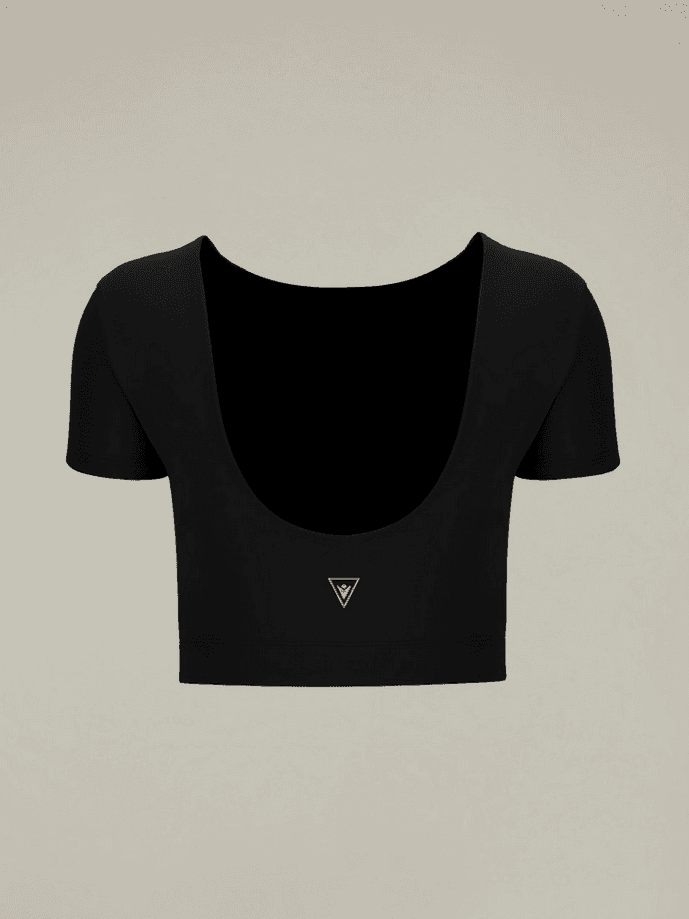 MACRON top cropped emily donna nero - 3
