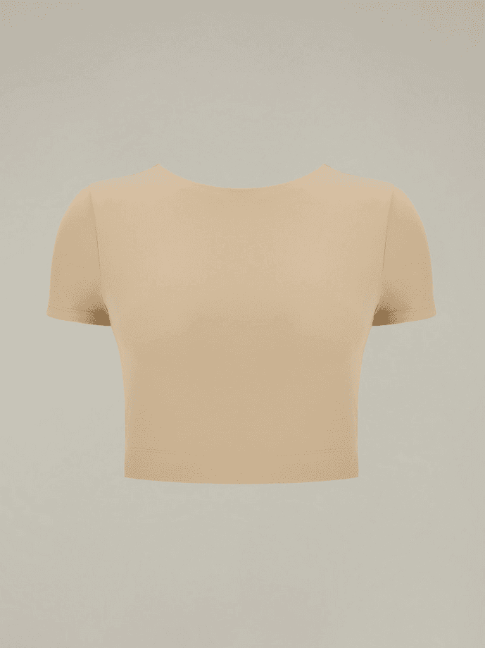 MACRON top cropped emily donna beige