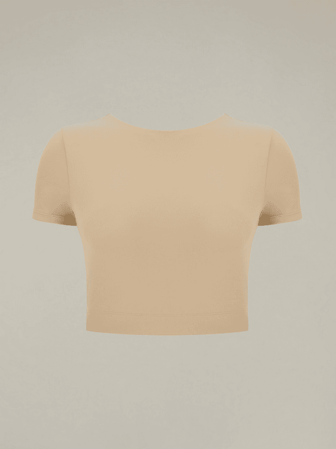 MACRON top cropped emily donna beige - 7