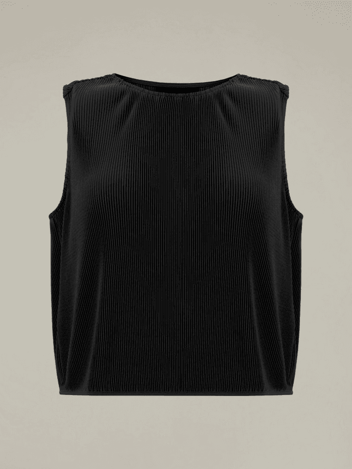 MACRON top steffi donna nero