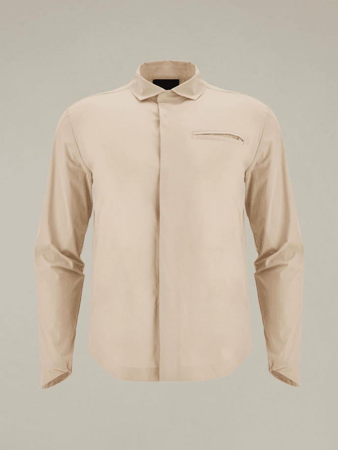 MACRON camicia overshirt kyffin uomo beige - 6