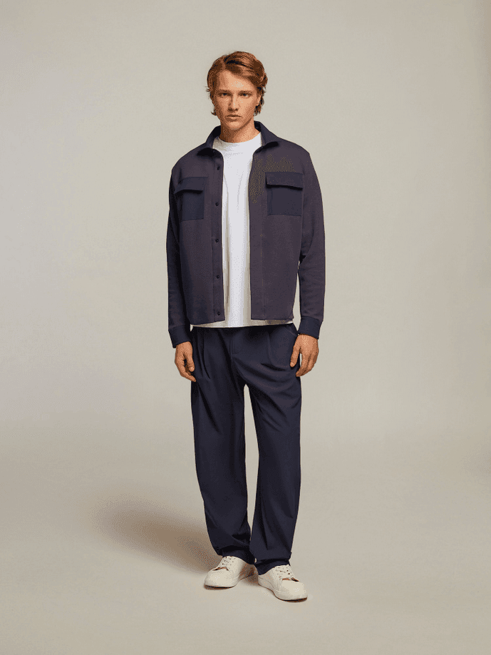 MACRON camicia overshirt uomo navy blue - 5