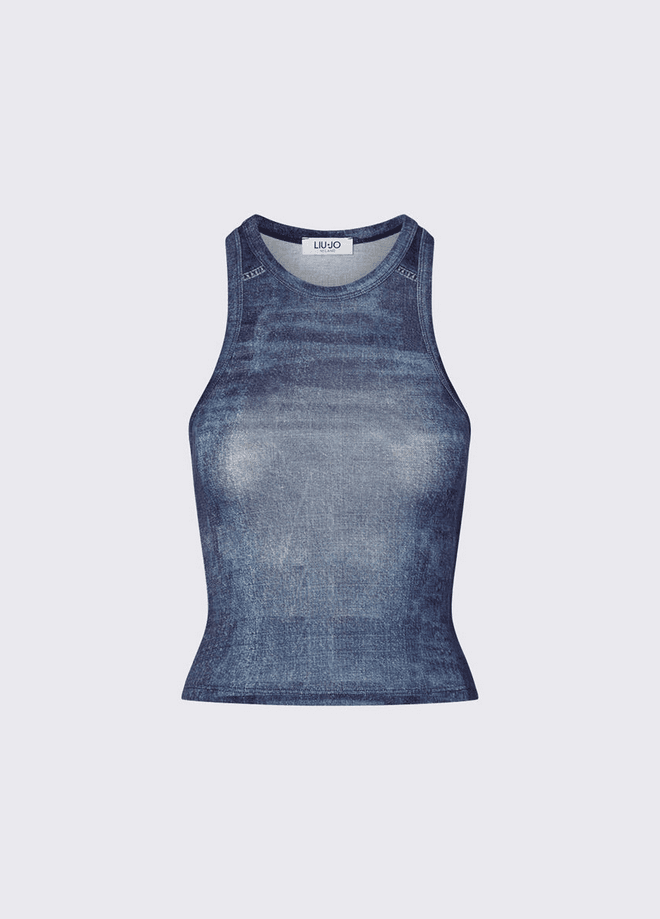 LIU JO top donna effetto denim - 5