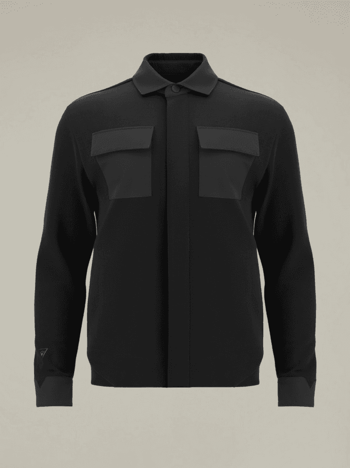 MACRON camicia overshirt archie uomo nero