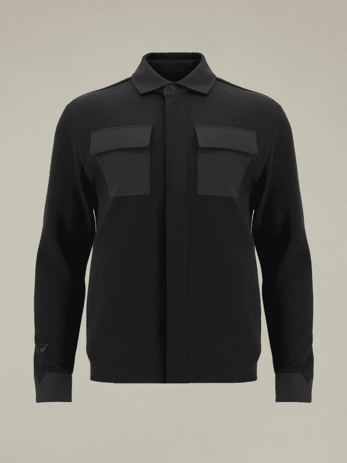 MACRON camicia overshirt archie uomo nero - 6