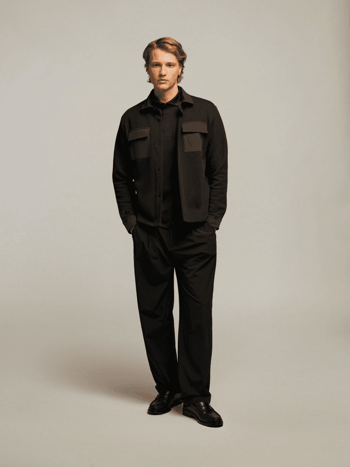 MACRON camicia overshirt archie uomo nero - 5