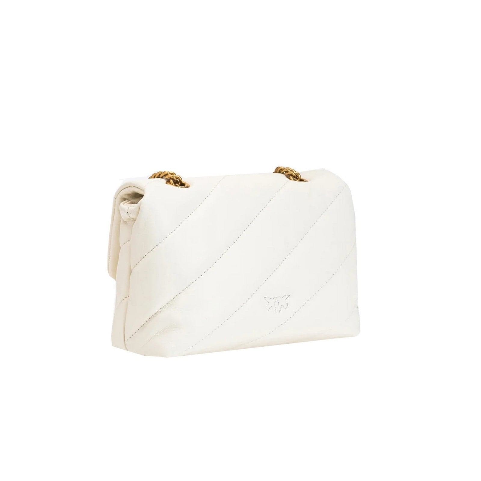 Pinko donna pinko - love puff mini cl sheep nappa - bianco - 2