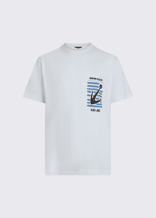 LIU JO t-shirt con stampa uomo bianco - 5