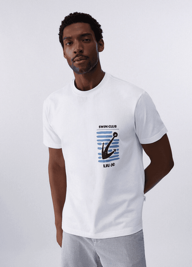 LIU JO t-shirt con stampa uomo bianco - 2