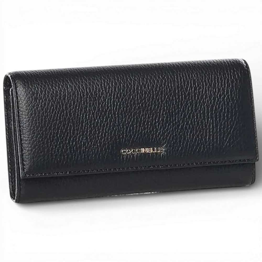COCCINELLE Coccinelle Portafoglio Metallic Soft Donna Nero in Pelle - 4