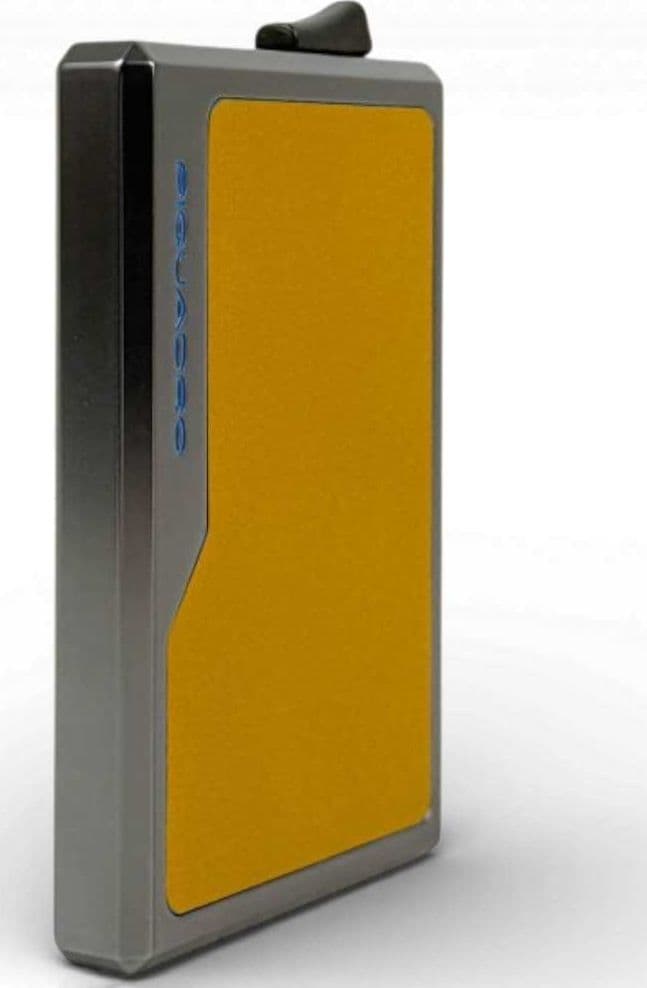 PIQUADRO Piquadro Porta carte di credito Blue Square Unisex Giallo in Alluminio e Pelle - 4