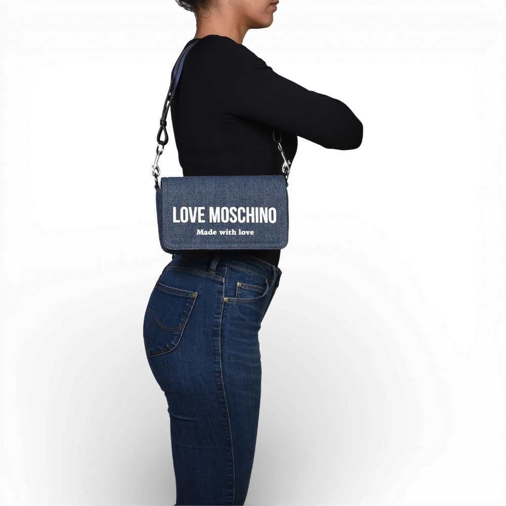 Love Moschino  Borsa Denim Donna Blu in Tessuto - 8
