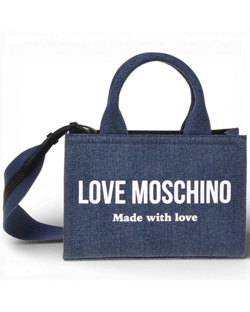 Love Moschino  Borsa Denim Donna Blu in Tessuto - 9