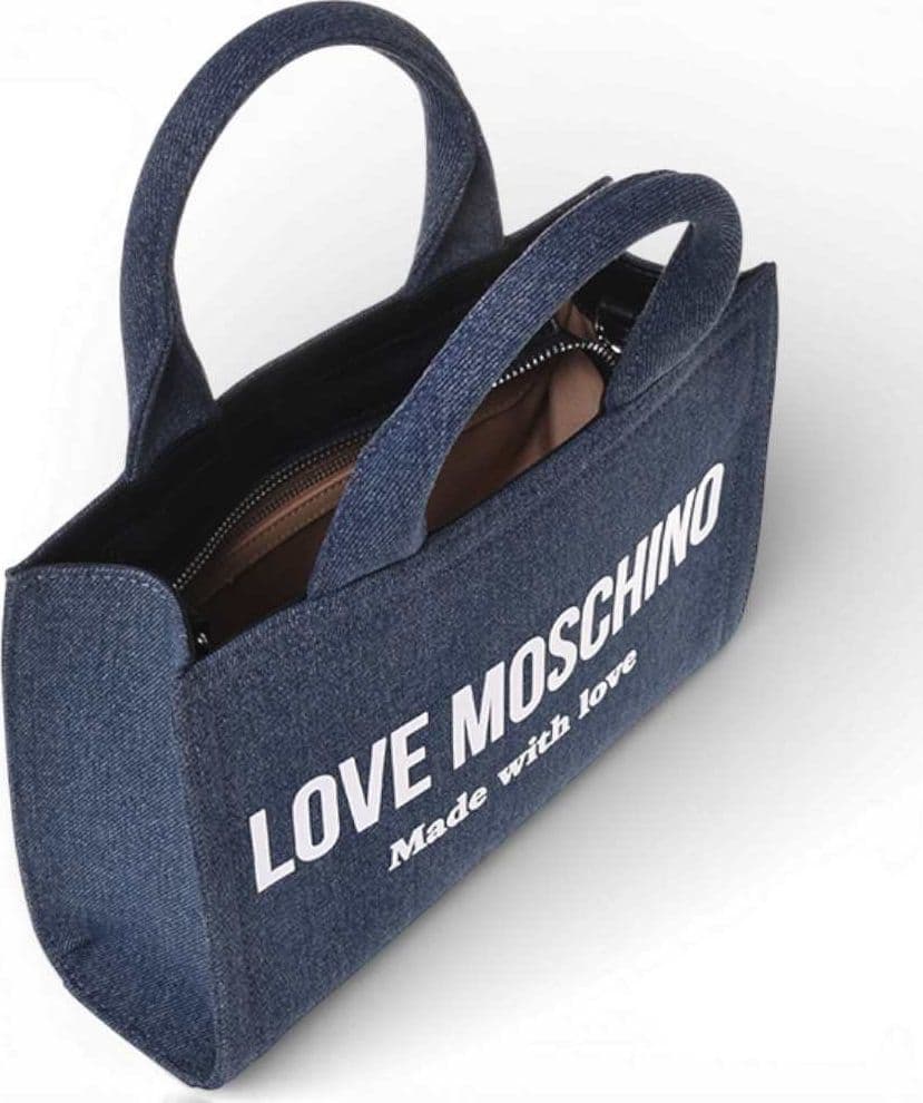 Love Moschino  Borsa Denim Donna Blu in Tessuto - 6
