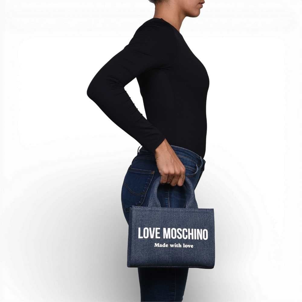 Love Moschino  Borsa Denim Donna Blu in Tessuto - 8