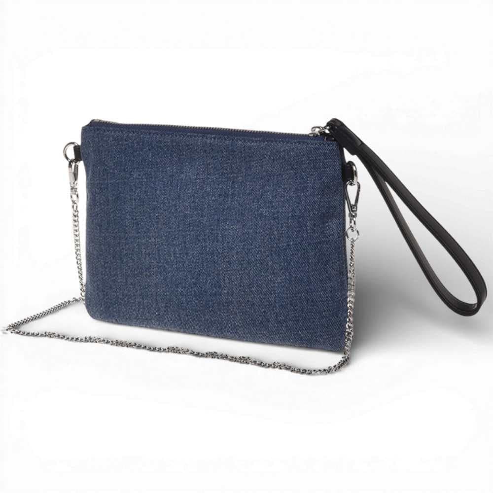 Love Moschino  Borsa Denim Donna Blu in Tessuto - 4