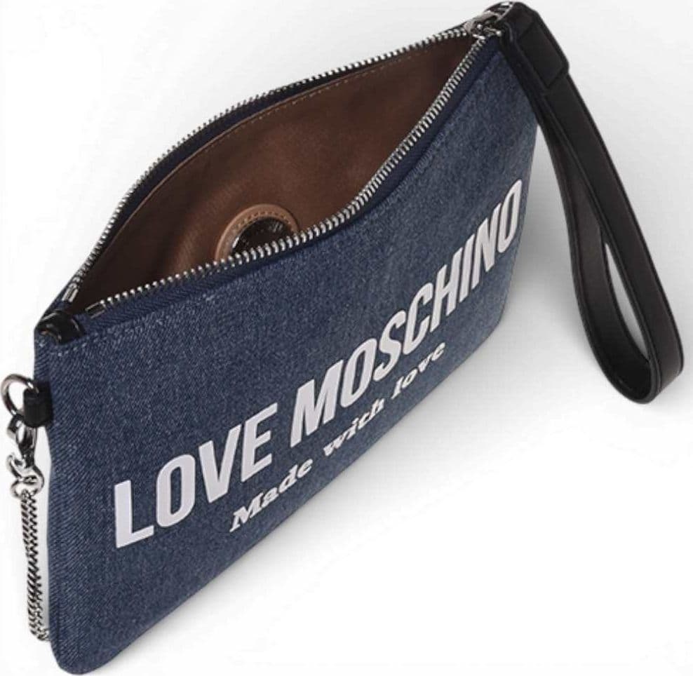 Love Moschino  Borsa Denim Donna Blu in Tessuto - 6