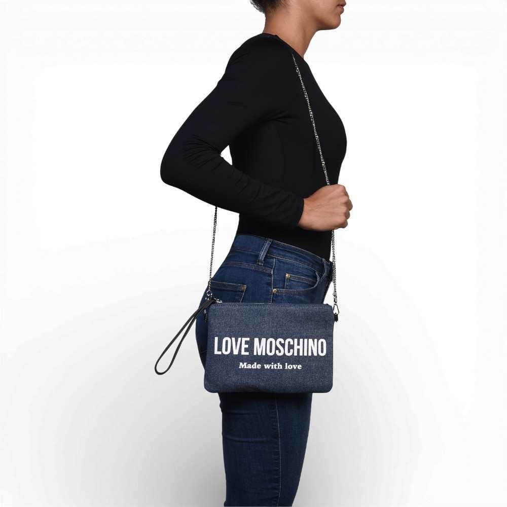Love Moschino  Borsa Denim Donna Blu in Tessuto - 8