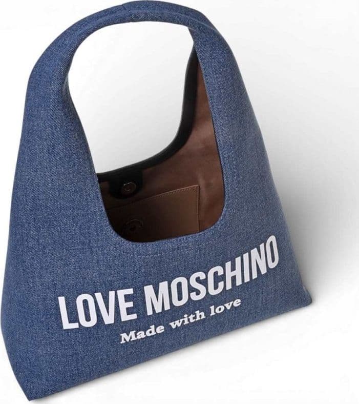 Love Moschino  Borsa Denim Donna Blu in Tessuto - 5
