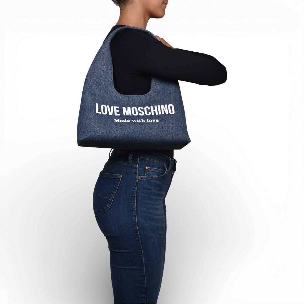 Love Moschino  Borsa Denim Donna Blu in Tessuto - 8
