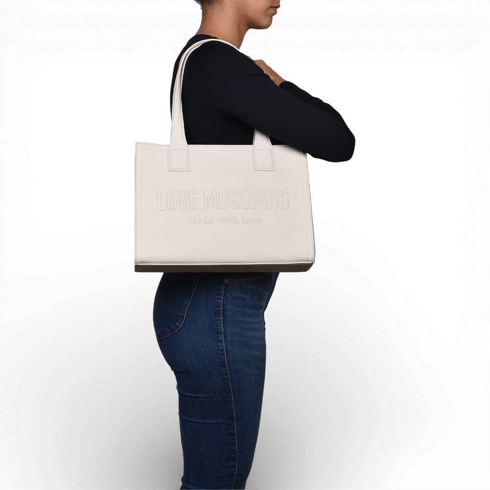 Love Moschino  Borsa Grs Donna Avorio in Sintetico - 8