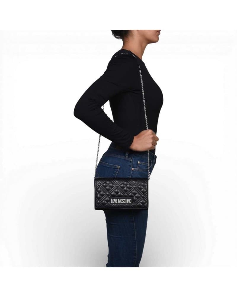 Love Moschino  Borsa Quilted Donna Nero in Sintetico - 7