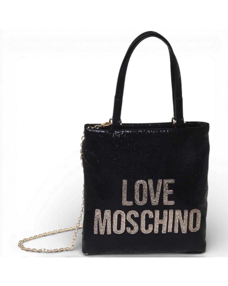 Love Moschino  Borsa Soft Donna Nero in Tessuto - 9