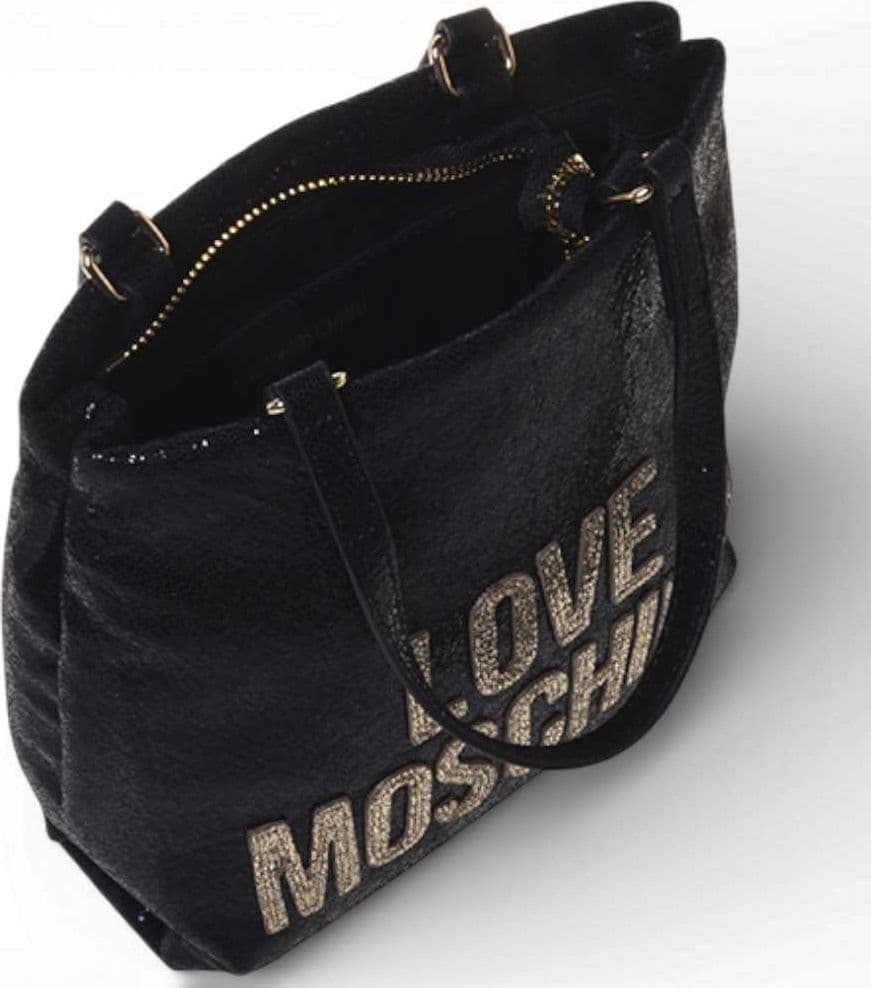 Love Moschino  Borsa Soft Donna Nero in Tessuto - 6