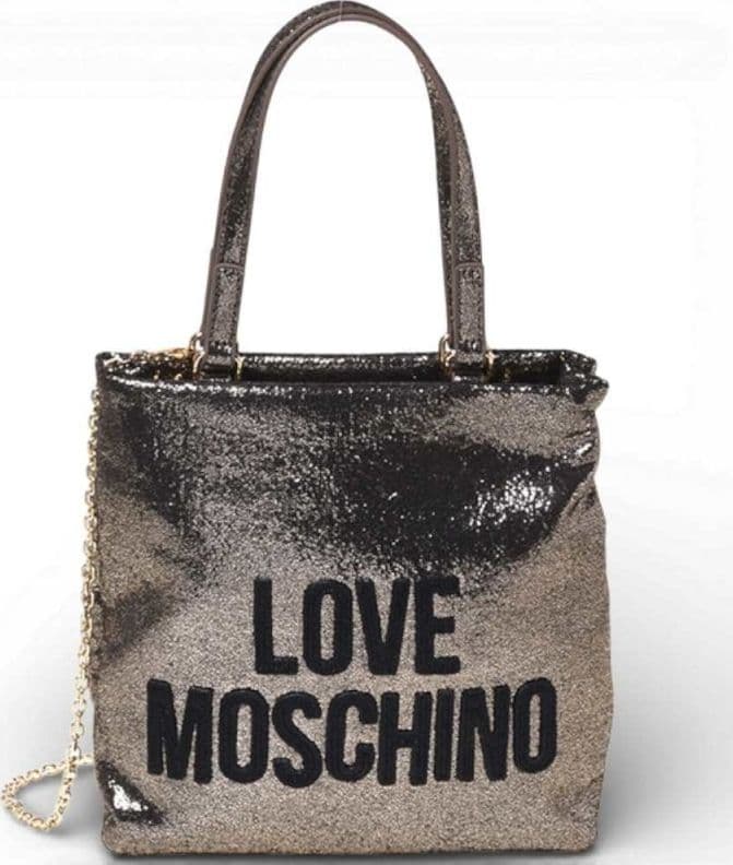 Love Moschino  Borsa Soft Donna Oro in Tessuto - 9