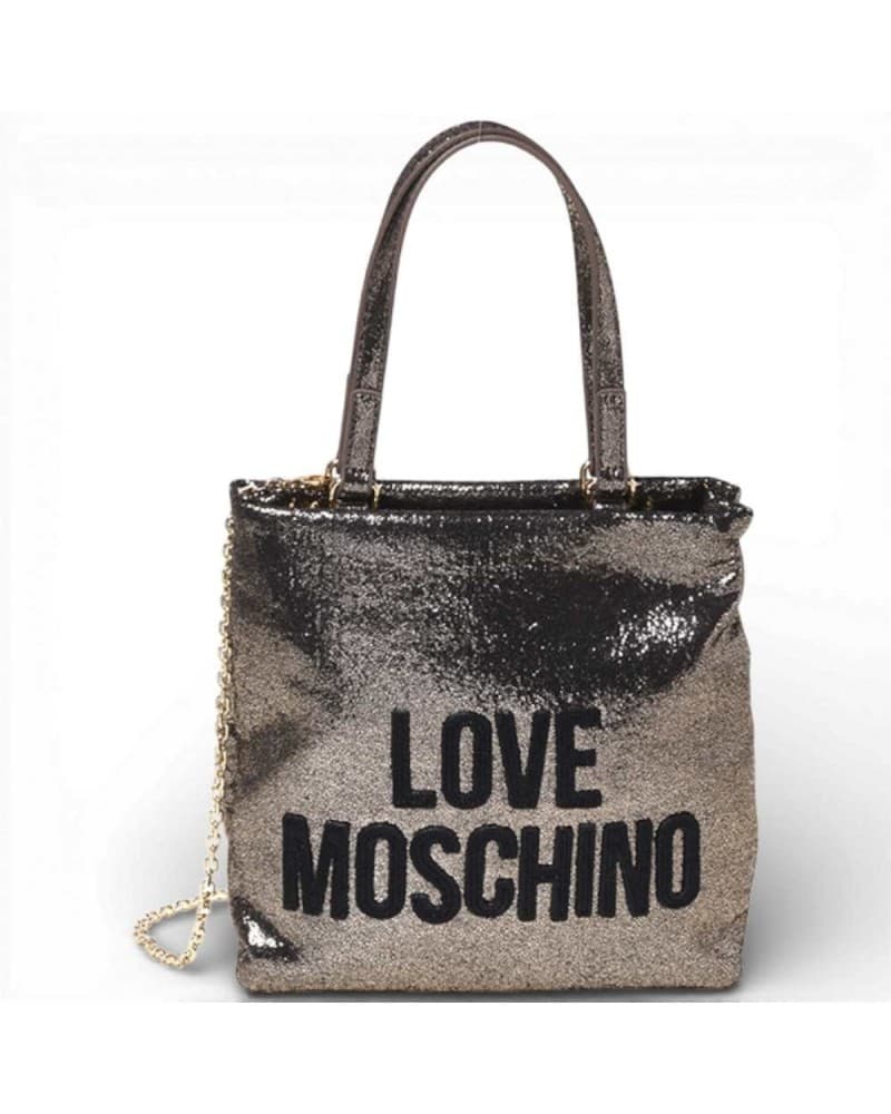 Love Moschino  Borsa Soft Donna Oro in Tessuto - 9