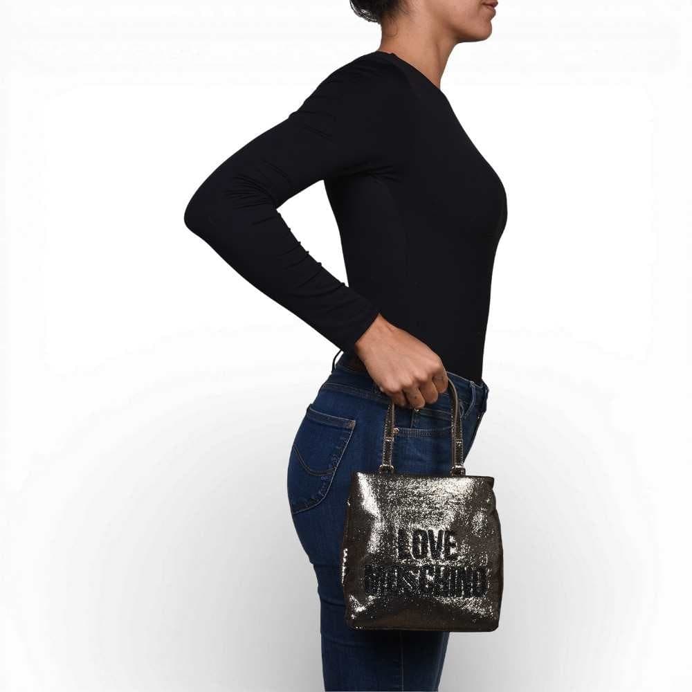 Love Moschino  Borsa Soft Donna Oro in Tessuto - 8