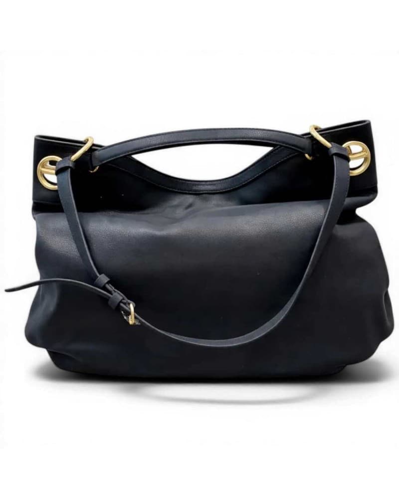 Borbonese Borsa London L. con Tracolla BORBONESE Vitello Nabuk Nero - 91010263-0197-100 - 3
