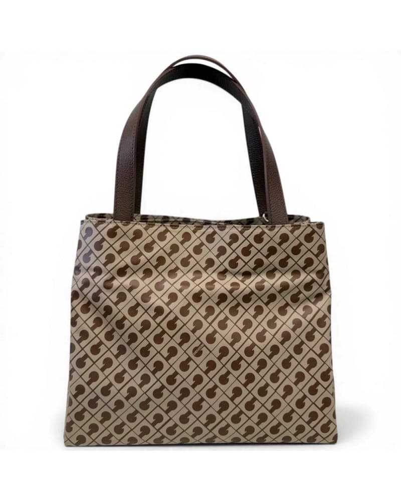GHERARDINI Gherardini Borsa a Mano Softy Donna Tabacco/Burro Piccola con Tracolla in Tessuto Softy