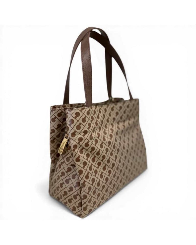GHERARDINI Gherardini Borsa a Mano Softy Donna Tabacco/Burro Piccola con Tracolla in Tessuto Softy - 3