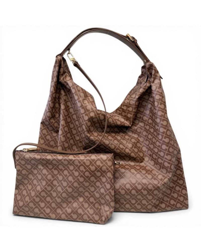 GHERARDINI Gherardini Borsa Hobo Softy Donna Chestnut in Tessuto Softy con Finiture in Pelle - 9